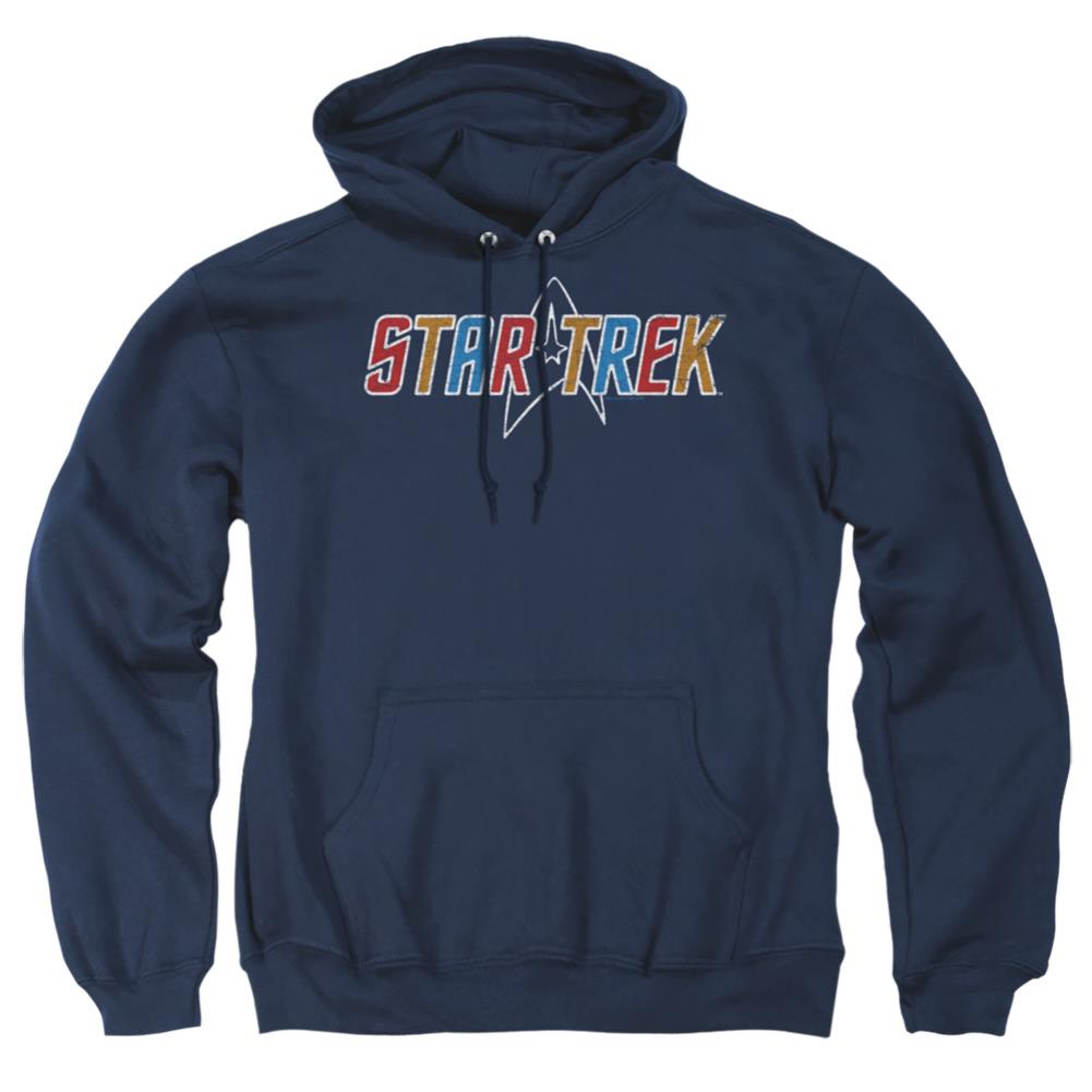 Star Trek Multi Colored Logo Men's Pull-Over 75 25 Poly Hoodie