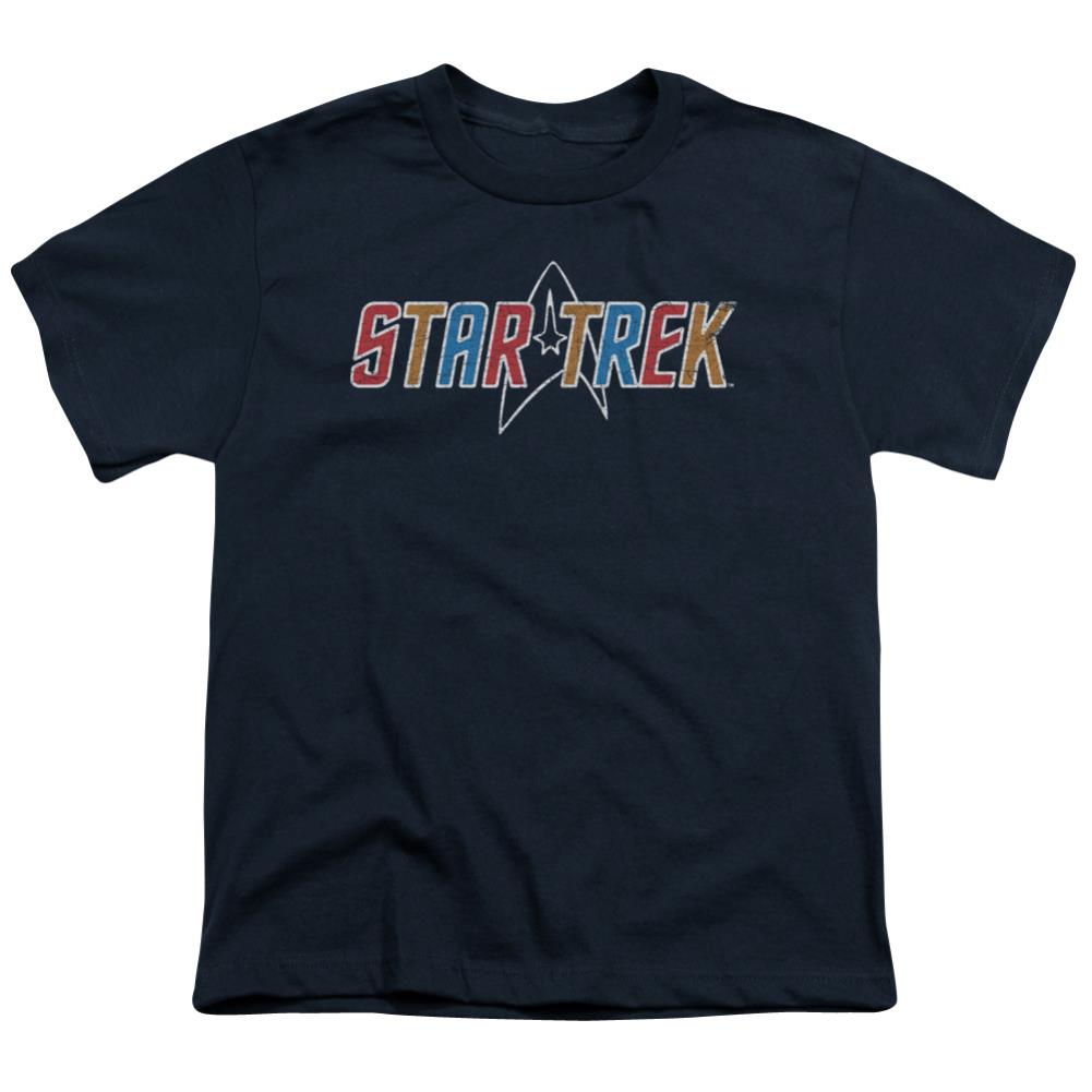 Star Trek Multi Colored Logo Youth 18/1 100% Cotton Short-Sleeve T-Shirt