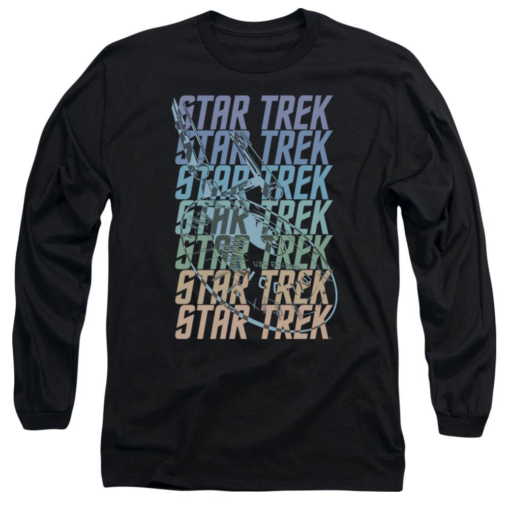 Star Trek Multi Logo Enterprise Men's 18/1 Cotton Long-Sleeve T-Shirt