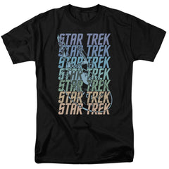 Star Trek Multi Logo Enterprise Men's 18/1 Cotton Short-Sleeve T-Shirt