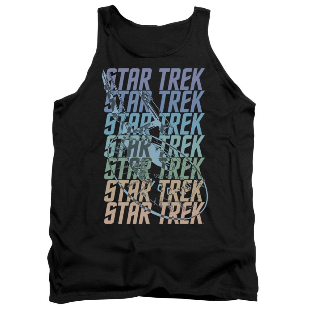 Star Trek Multi Logo Enterprise Men's 18/1 Cotton Tank Top