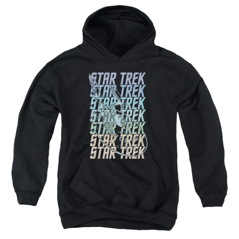 Star Trek Multi Logo Enterprise Youth Cotton Poly Pull-Over Hoodie