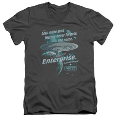 Star Trek Never Forget Men's 30/1 Cotton Slim V-Neck T-Shirt