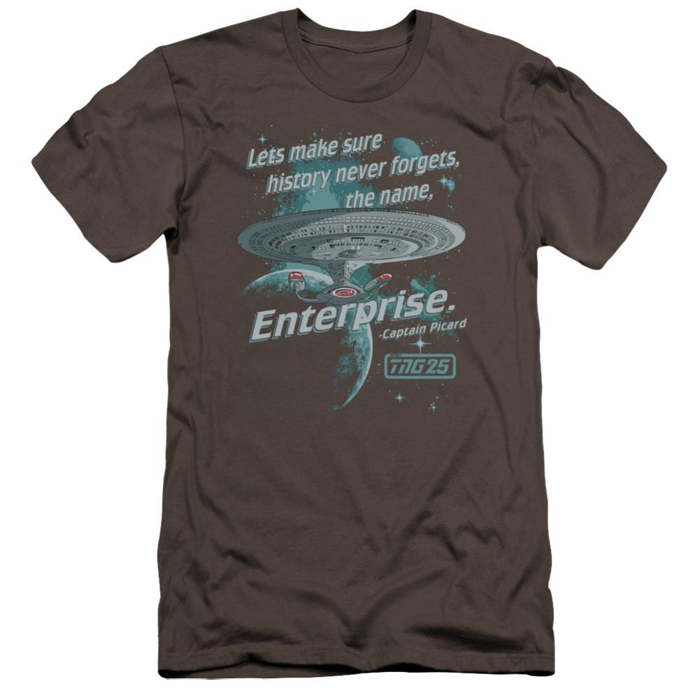 Star Trek Never Forget Men's Ultra-Soft 30/1 Cotton Slim Short-Sleeve T-Shirt