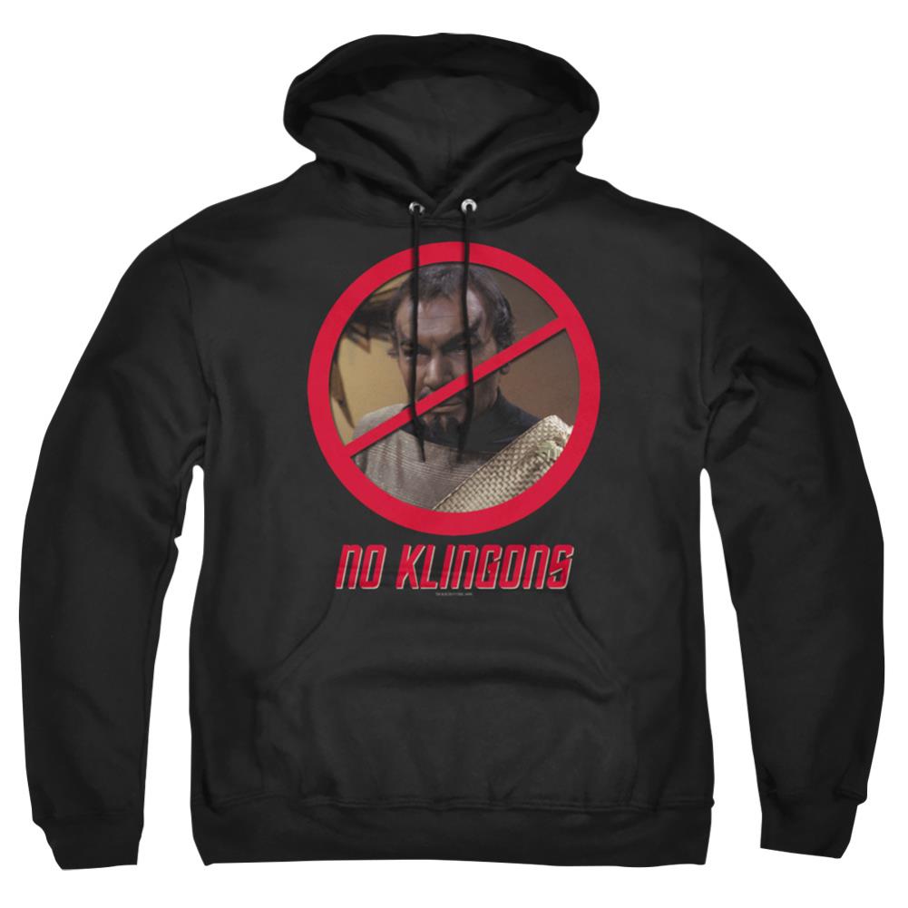Star Trek No Klingons Men's Pull-Over 75 25 Poly Hoodie