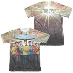 Star Trek Original Crew (Front/Back Print) Men's Regular Fit Poly Cotton Short-Sleeve T-Shirt