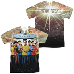 Star Trek Original Crew (Front/Back Print) Men's Regular Fit Polyester Short-Sleeve T-Shirt