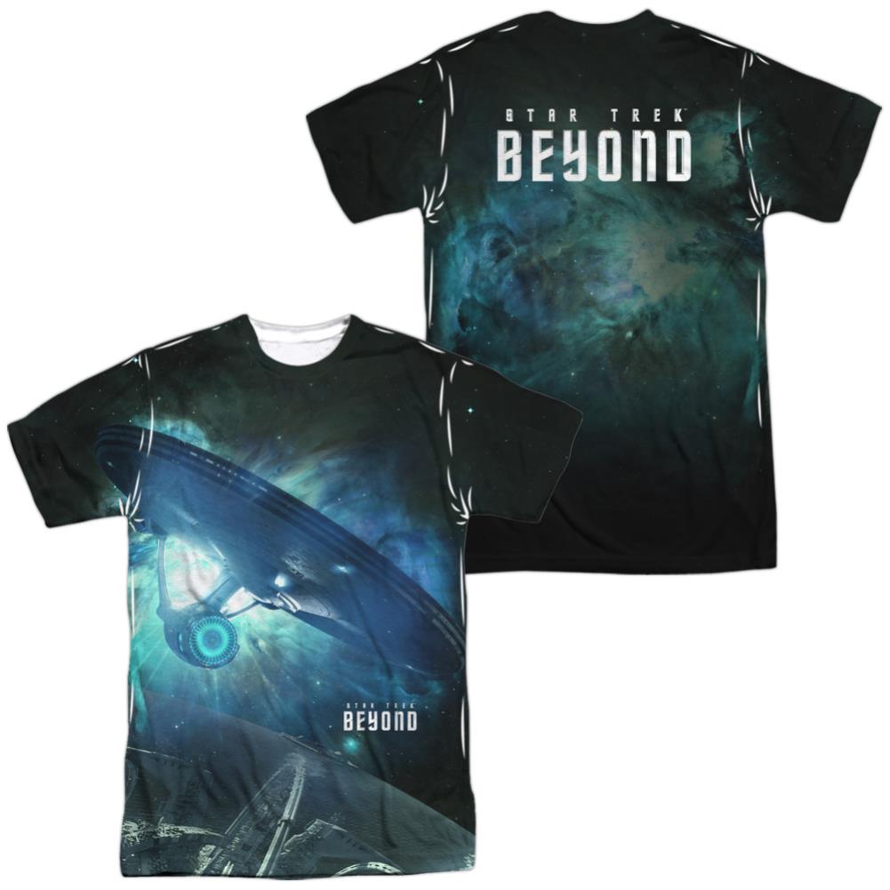 Star Trek Out There (Front/Back Print) Men's Regular Fit Polyester Short-Sleeve T-Shirt