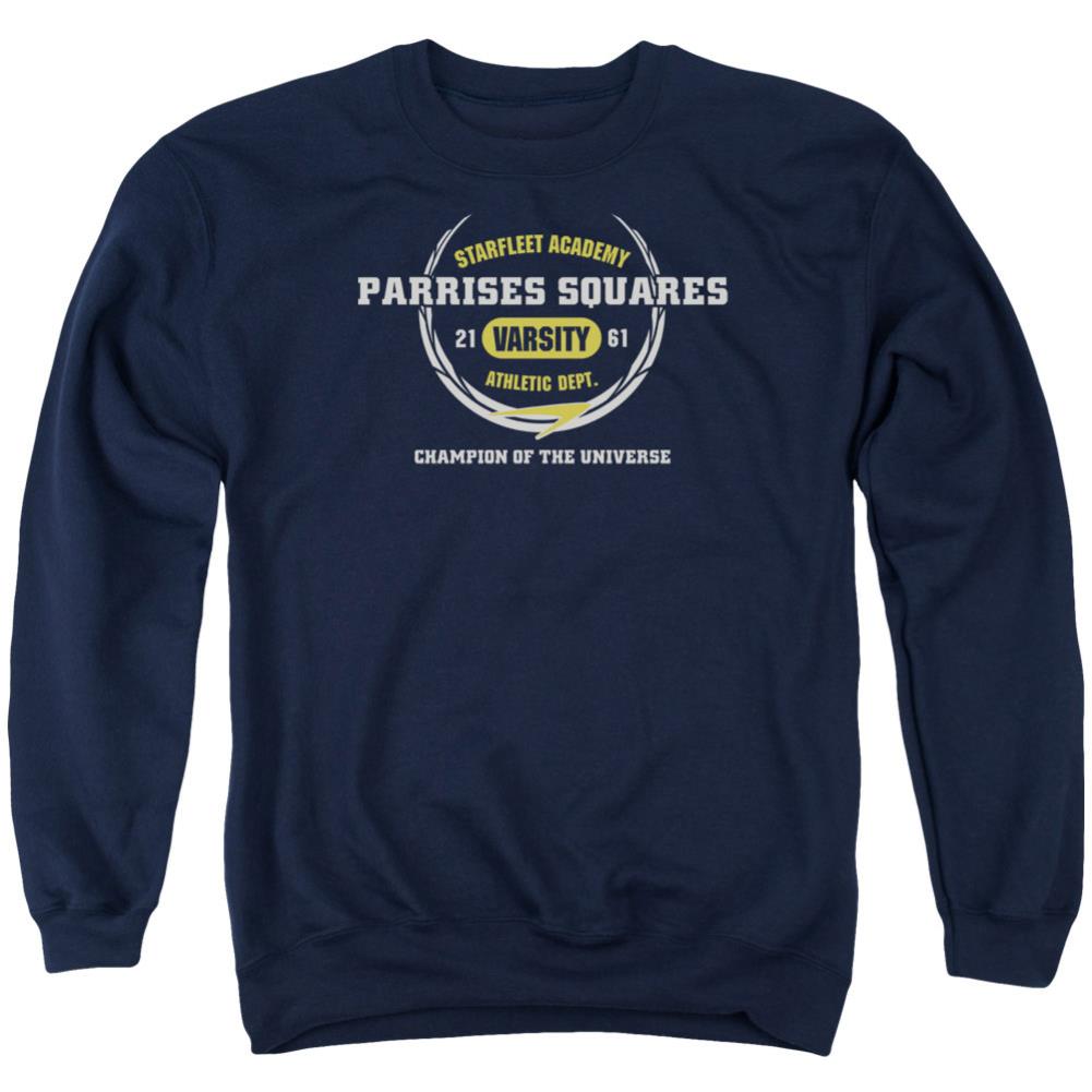 Star Trek Parrises Squares Men's Crewneck 50 50 Poly Long-Sleeve T-Shirt
