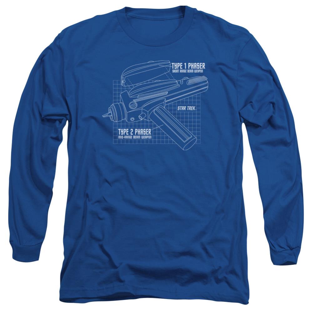 Star Trek Phaser Plans Men's 18/1 Cotton Long-Sleeve T-Shirt