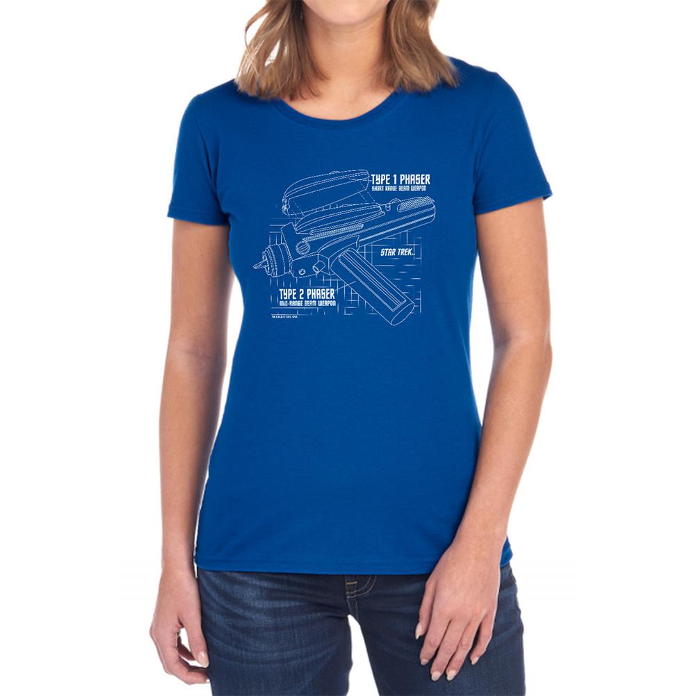 Star Trek Phaser Plans Women's 18/1 Cotton Short-Sleeve T-Shirt