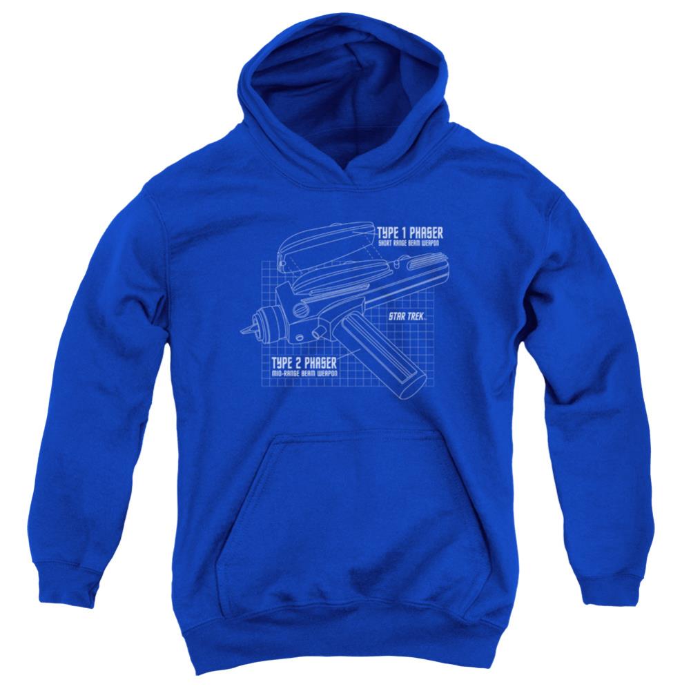 Star Trek Phaser Plans Youth Cotton Poly Pull-Over Hoodie