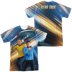 Star Trek Phasers Down (Front/Back Print) Men's Regular Fit Polyester Short-Sleeve T-Shirt
