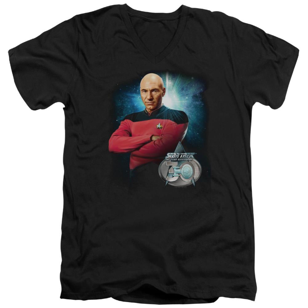 Star Trek Picard 30 Men's 30/1 Cotton Slim V-Neck T-Shirt