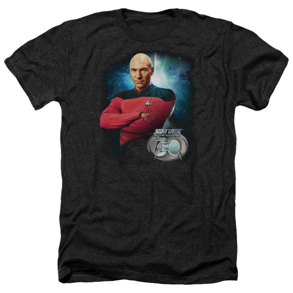 Star Trek Picard 30 Men's 30/1 Heather 60 40 Poly Short-Sleeve T-Shirt