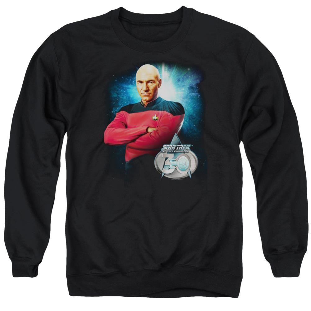 Star Trek Picard 30 Men's Crewneck 50 50 Poly Long-Sleeve T-Shirt