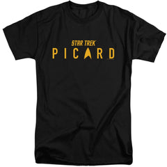 Star Trek Picard Logo Men's 18/1 Tall Cotton Short-Sleeve T-Shirt