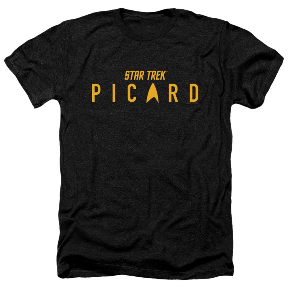 Star Trek Picard Logo Men's 30/1 Heather 60 40 Poly Short-Sleeve T-Shirt