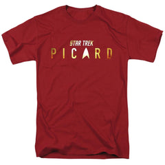 Star Trek Picard Logo Rendered Men's 18/1 Cotton Short-Sleeve T-Shirt