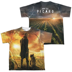 Star Trek Picard Poster (Front/Back Print) Youth Regular Fit Poly Short-Sleeve T-Shirt