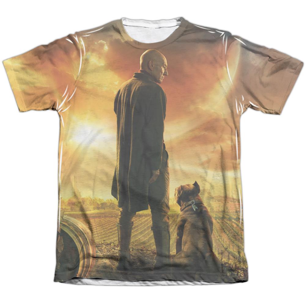 Star Trek Picard Poster Men's Regular Fit Poly Cotton Short-Sleeve T-Shirt