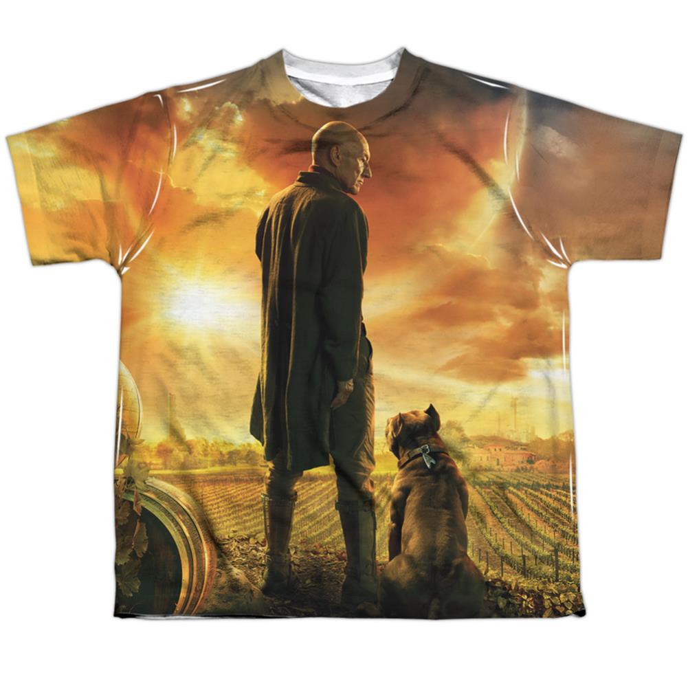 Star Trek Picard Poster Youth Regular Fit Poly Short-Sleeve T-Shirt