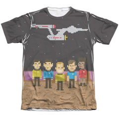 Star Trek Pixel Crew Men's Regular Fit Poly Cotton Short-Sleeve T-Shirt
