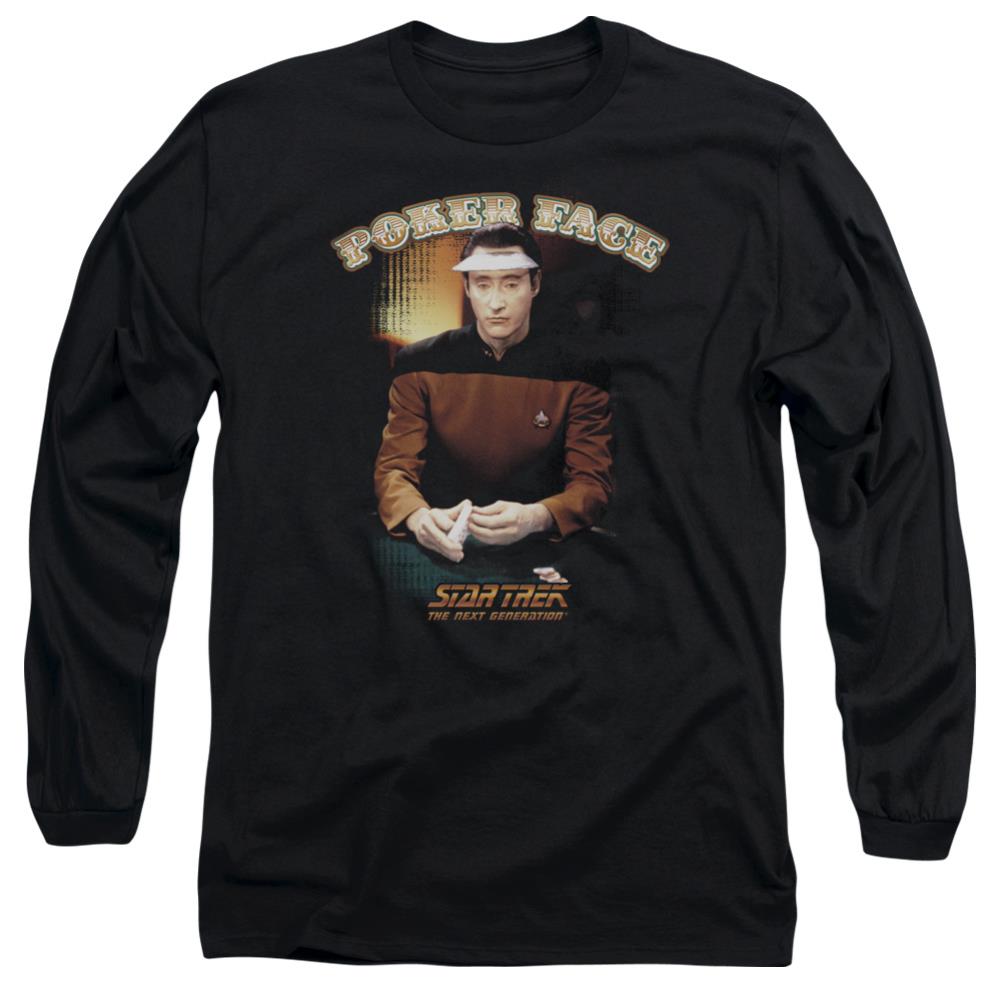 Star Trek Poker Face Men's 18/1 Cotton Long-Sleeve T-Shirt