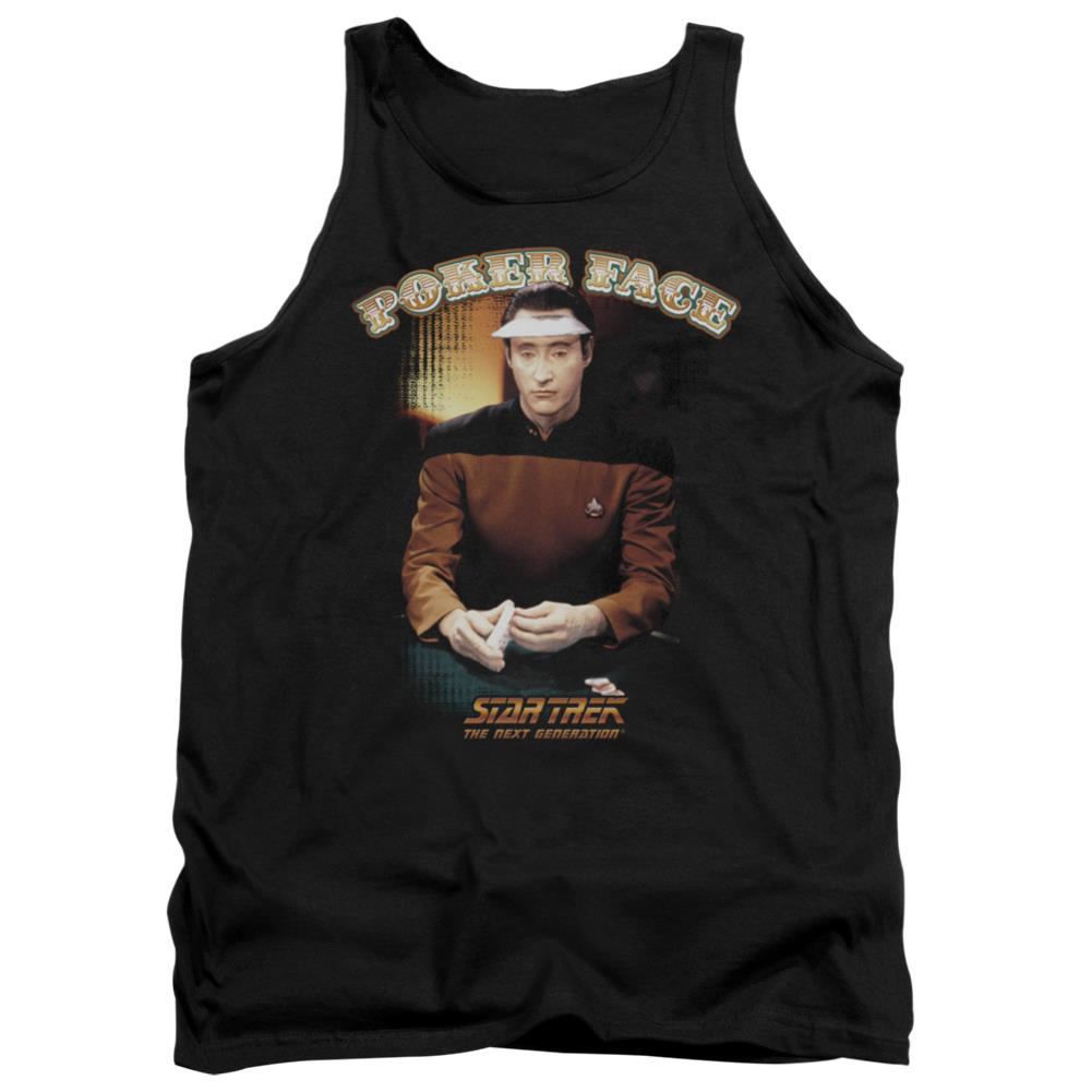 Star Trek Poker Face Men's 18/1 Cotton Tank Top