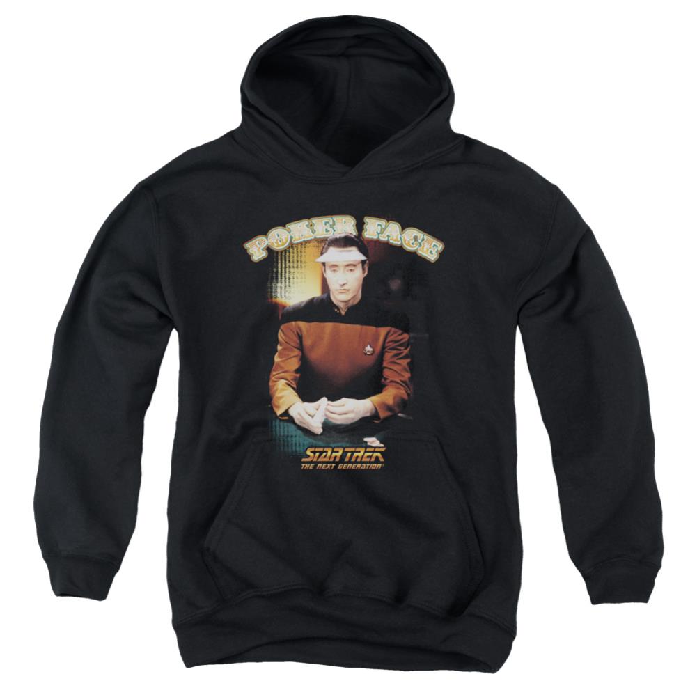 Star Trek Poker Face Youth Cotton Poly Pull-Over Hoodie