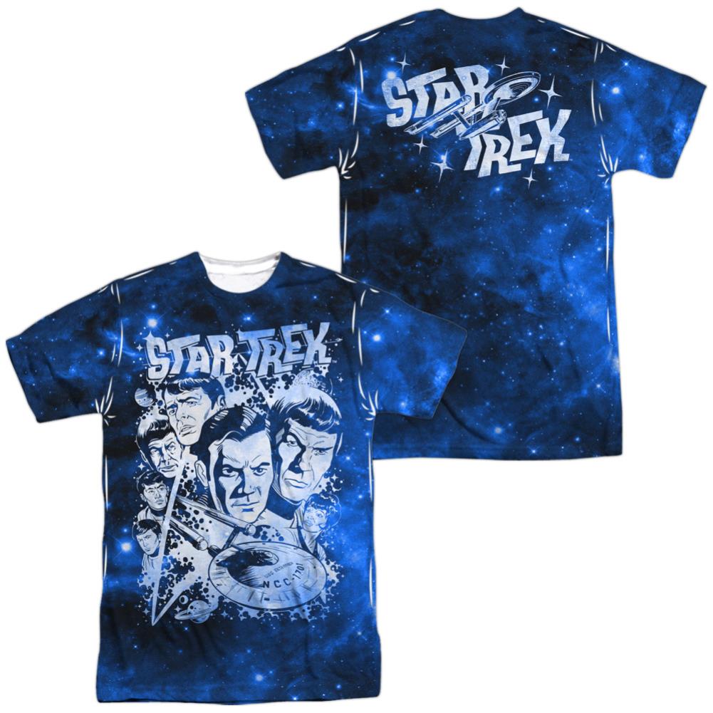 Star Trek Pop Stars (Front/Back Print) Men's Regular Fit Polyester Short-Sleeve T-Shirt