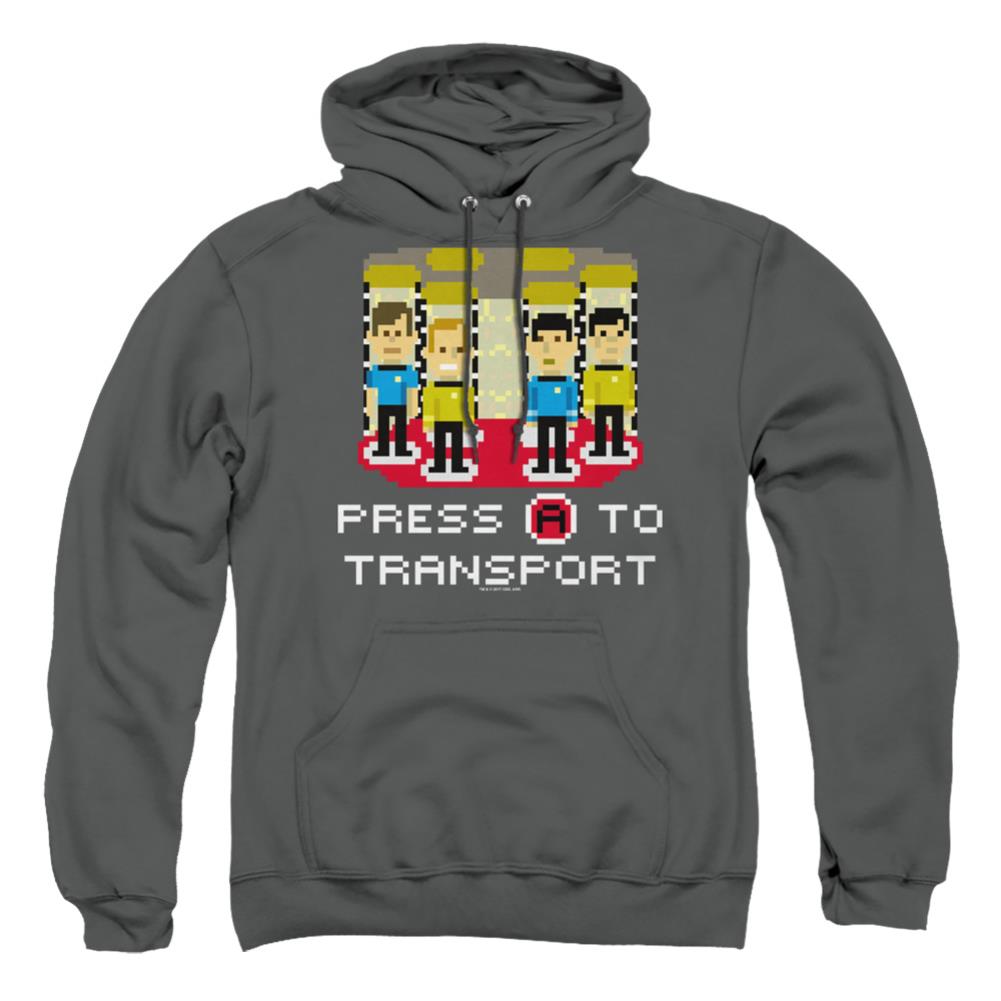 Star Trek Press A To Transport Men's Pull-Over 75 25 Poly Hoodie