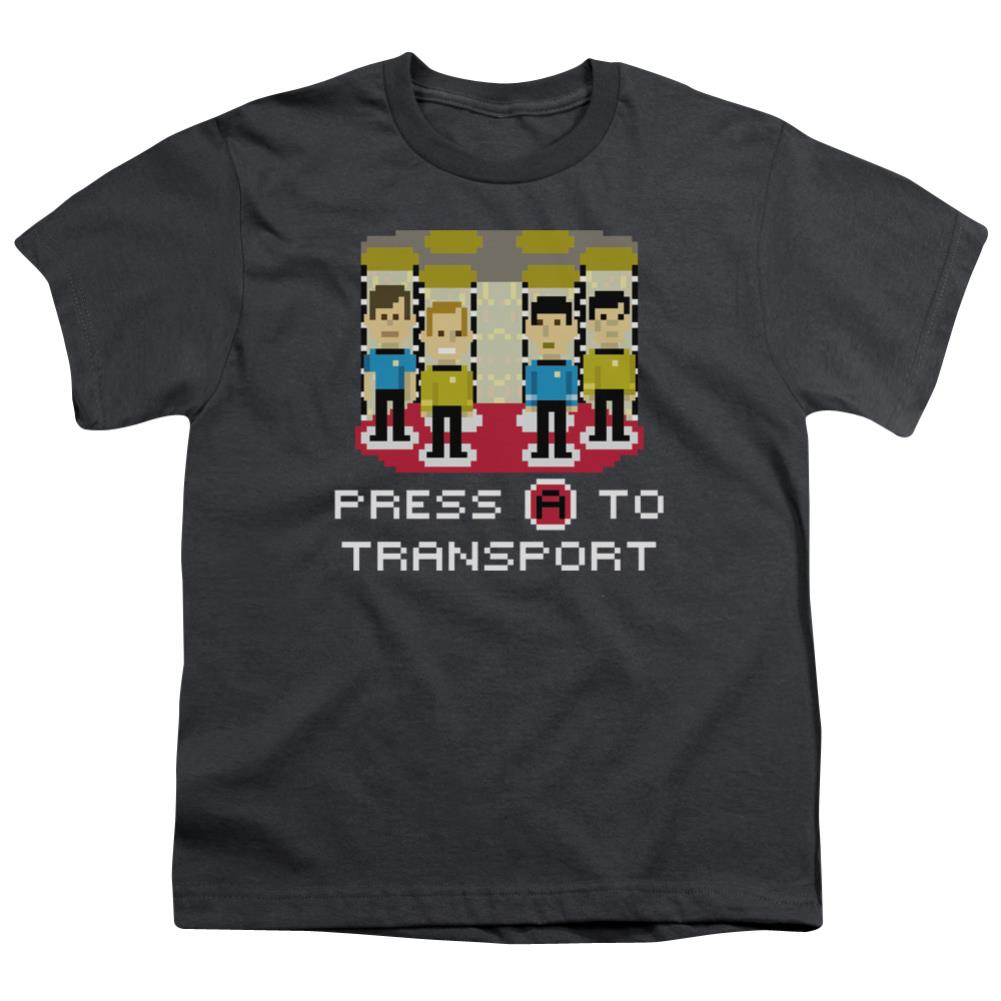 Star Trek Press A To Transport Youth 18/1 100% Cotton Short-Sleeve T-Shirt