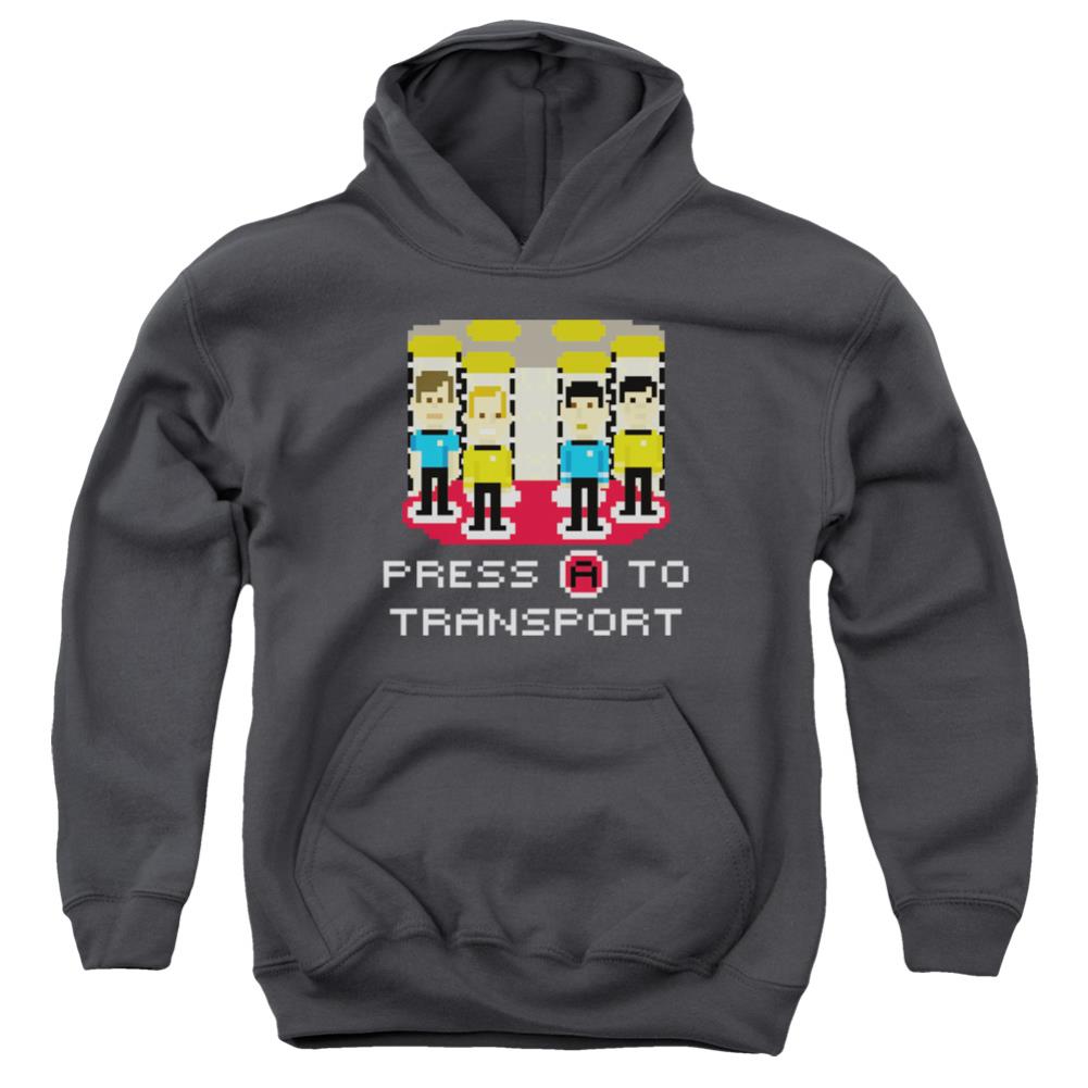 Star Trek Press A To Transport Youth Cotton Poly Pull-Over Hoodie