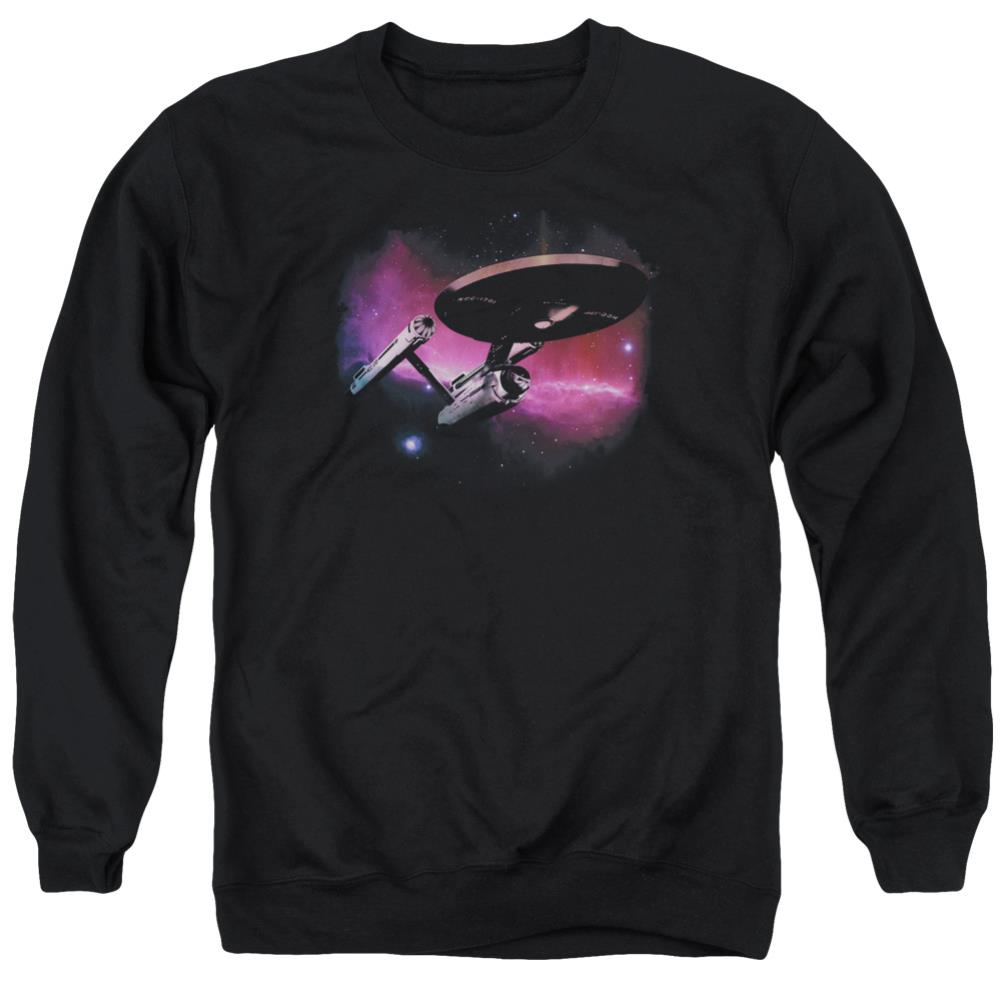Star Trek Prime Directive Men's Crewneck 50 50 Poly Long-Sleeve T-Shirt