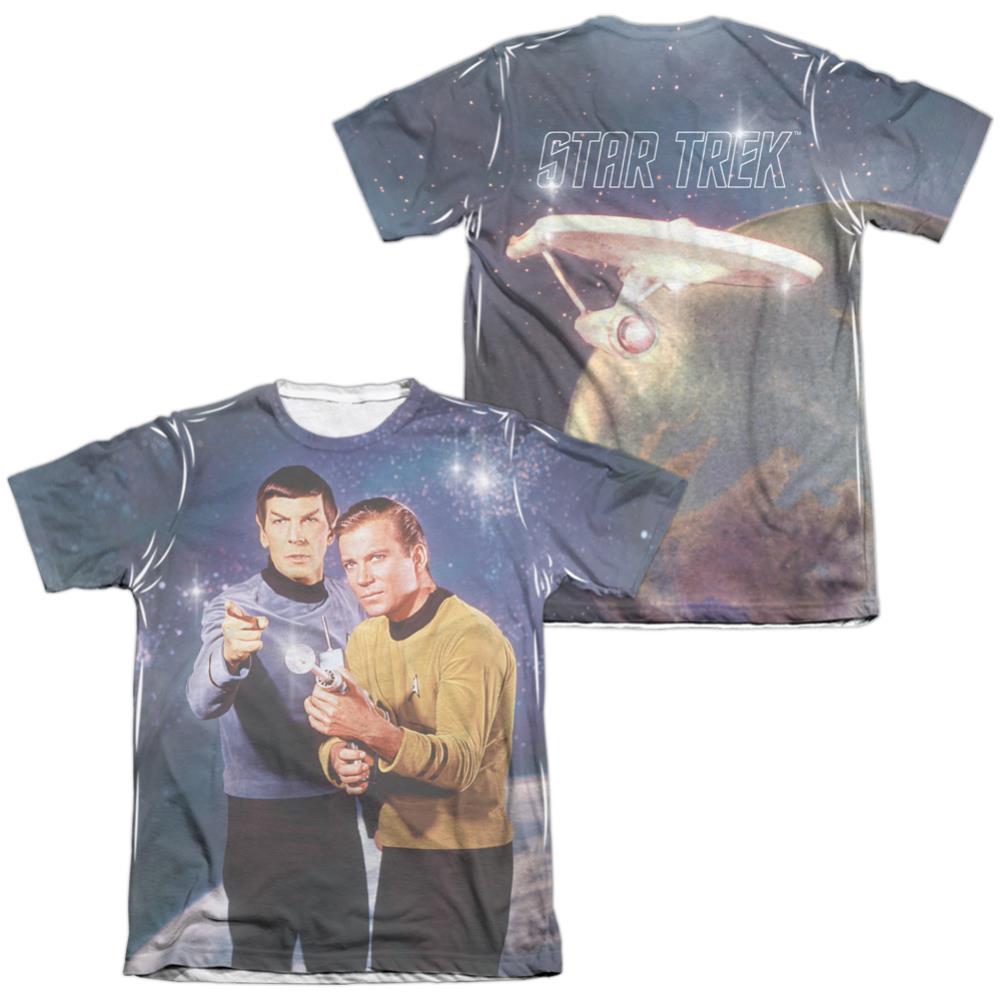 Star Trek Protectors (Front/Back Print) Men's Regular Fit Poly Cotton Short-Sleeve T-Shirt