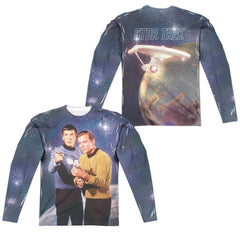 Star Trek Protectors (Front/Back Print) Men's Regular Fit Polyester Long-Sleeve T-Shirt