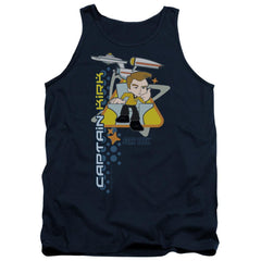Star Trek Quogs Captain's Chair Men's 18/1 Cotton Tank Top