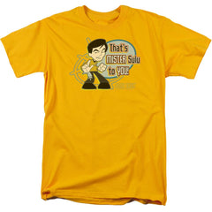 Star Trek Quogs Mr Sulu To You Men's 18/1 Cotton Short-Sleeve T-Shirt
