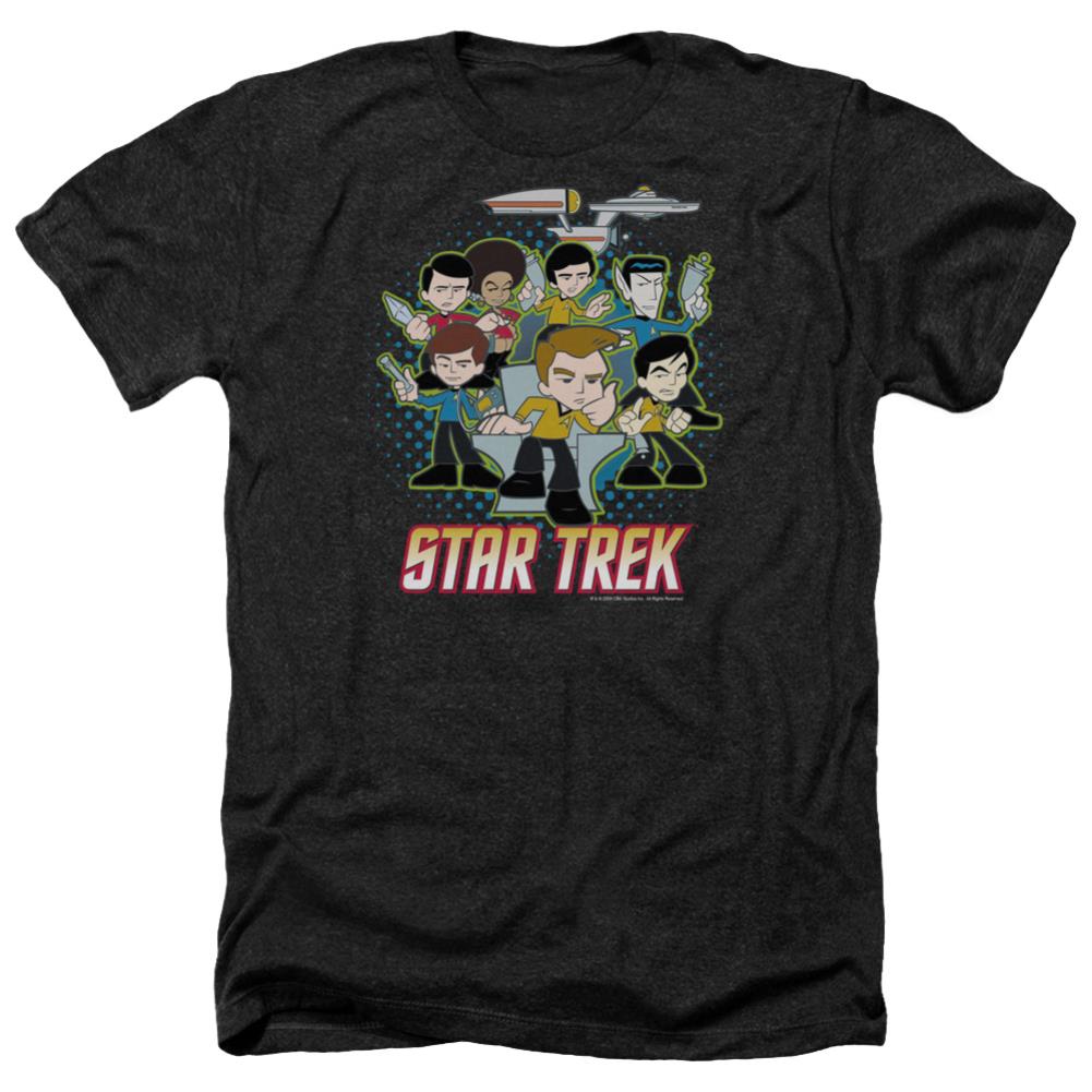 Star Trek Quogs Quogs Collage Men's 30/1 Heather 60 40 Poly Short-Sleeve T-Shirt