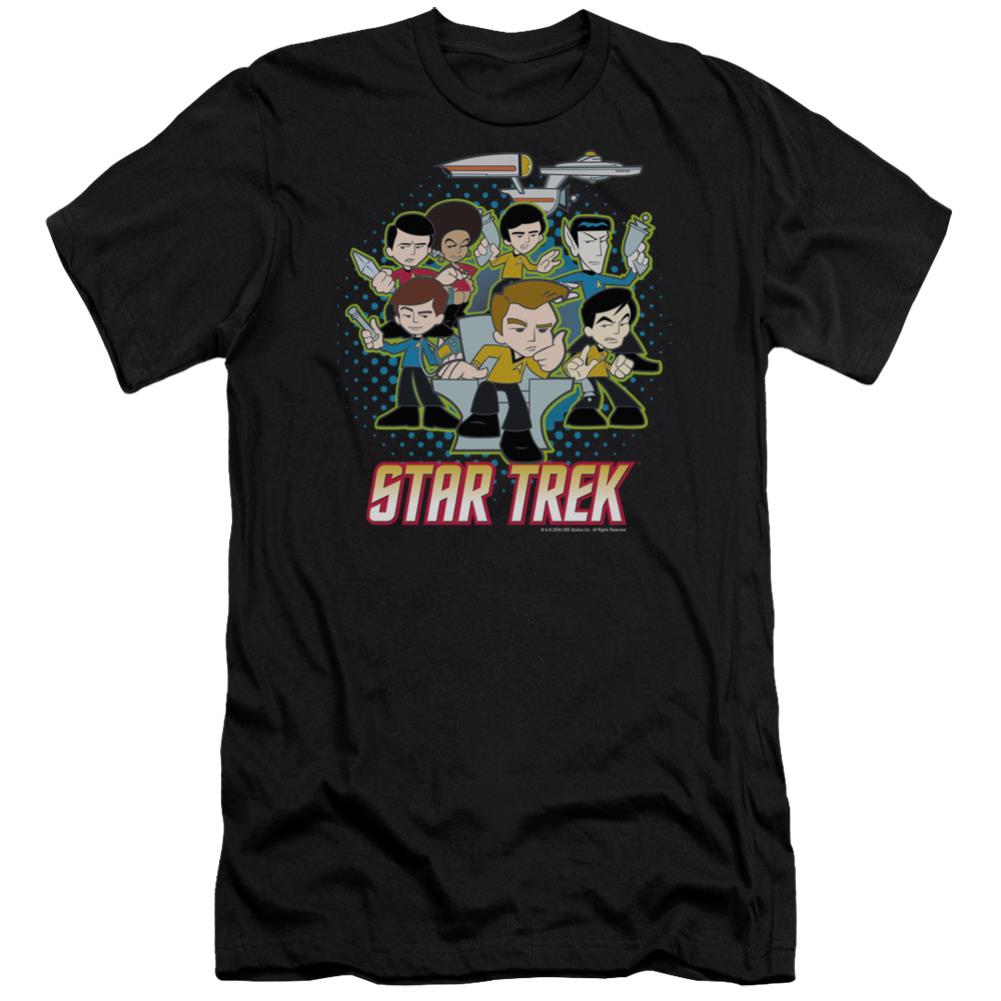 Star Trek Quogs Quogs Collage Men's Ultra-Soft 30/1 Cotton Slim Short-Sleeve T-Shirt