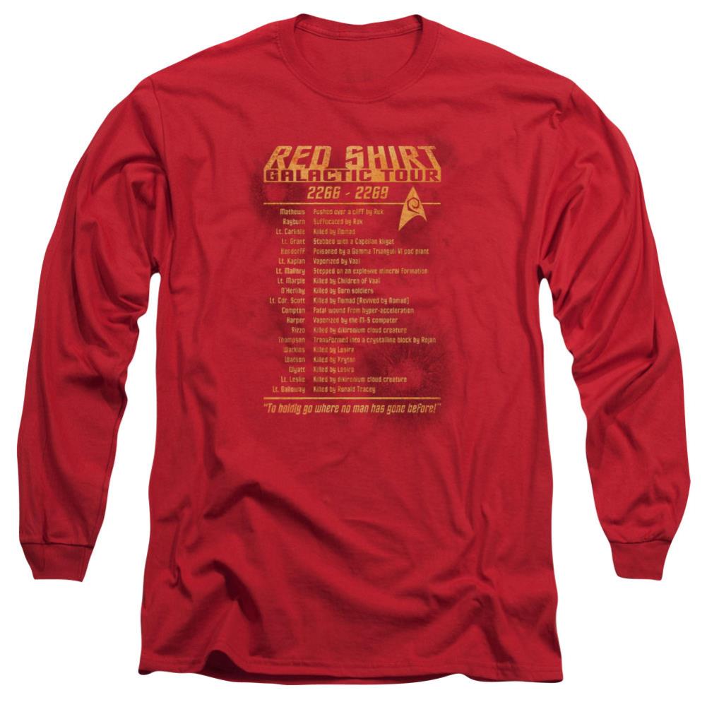 Star Trek Red Shirt Tour Men's 18/1 Cotton Long-Sleeve T-Shirt