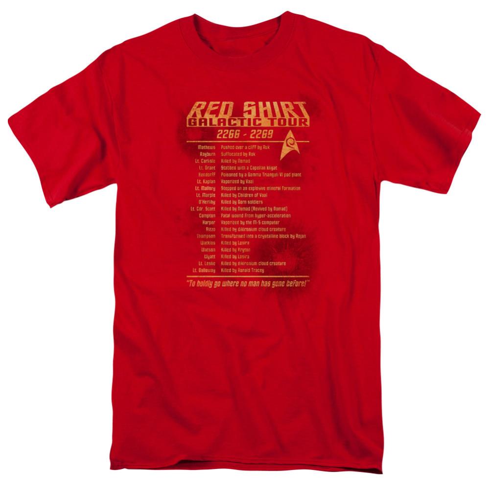 Star Trek Red Shirt Tour Men's 18/1 Cotton Short-Sleeve T-Shirt