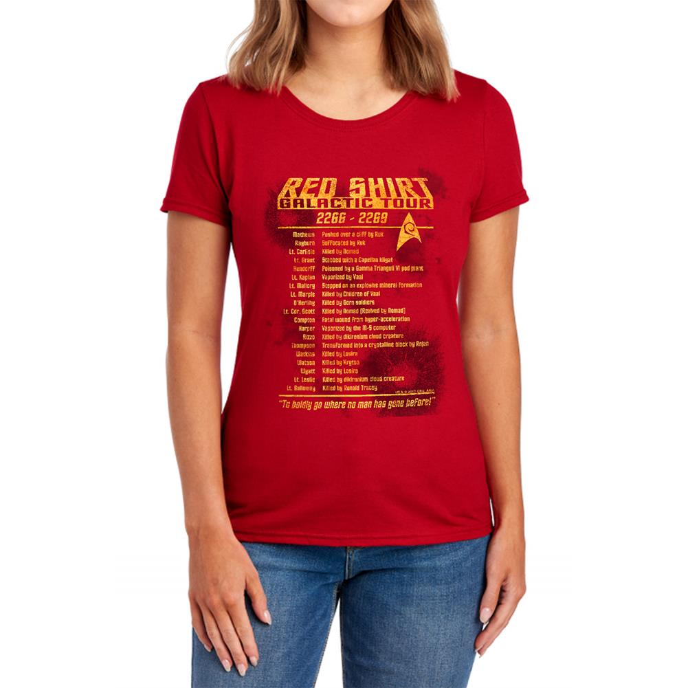 Star Trek Red Shirt Tour Women's 18/1 Cotton Short-Sleeve T-Shirt