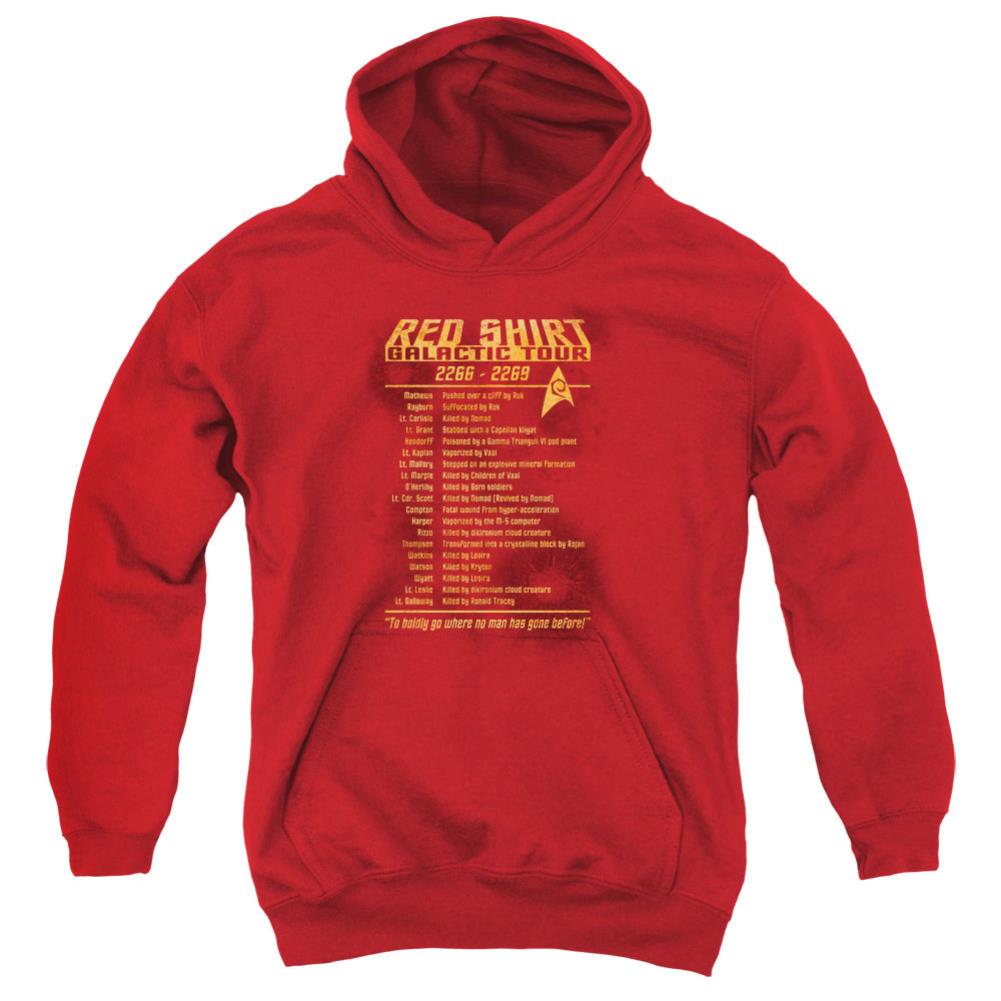 Star Trek Red Shirt Tour Youth Cotton Poly Pull-Over Hoodie