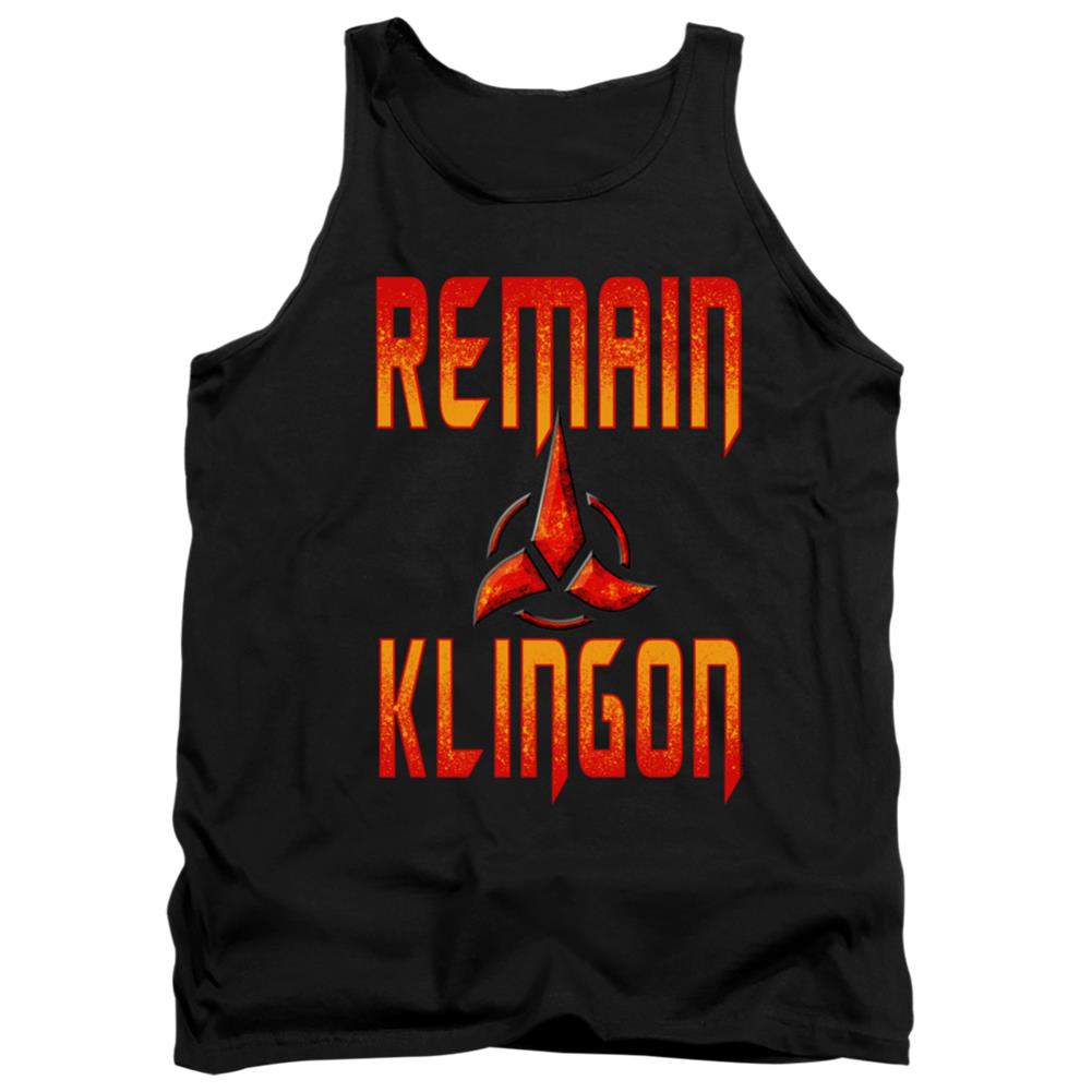 Star Trek Remain Klingon Men's 18/1 Cotton Tank Top