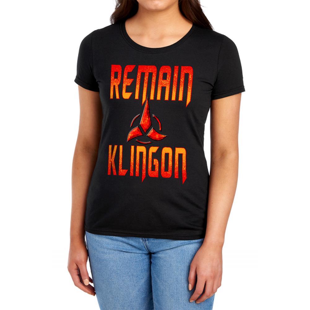 Star Trek Remain Klingon Women's 18/1 Cotton Short-Sleeve T-Shirt