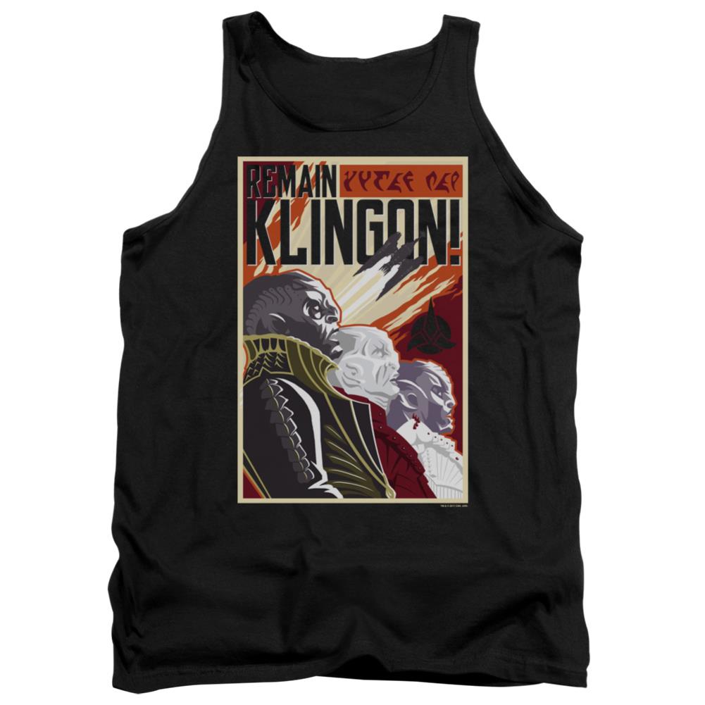 Star Trek Remain Klingson Poster Men's 18/1 Cotton Tank Top