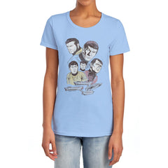 Star Trek Retro Crew Women's 18/1 Cotton Short-Sleeve T-Shirt