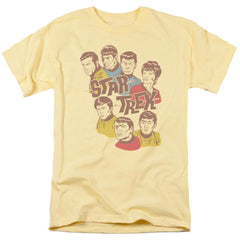 Star Trek Retro Illustrated Crew Men's 18/1 Cotton Short-Sleeve T-Shirt